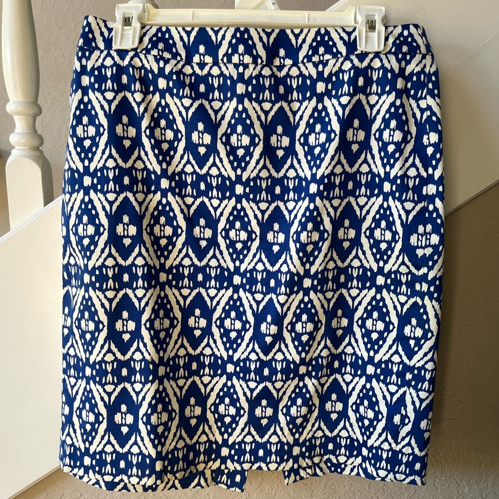 Patterned J Crew Pencil Skirt